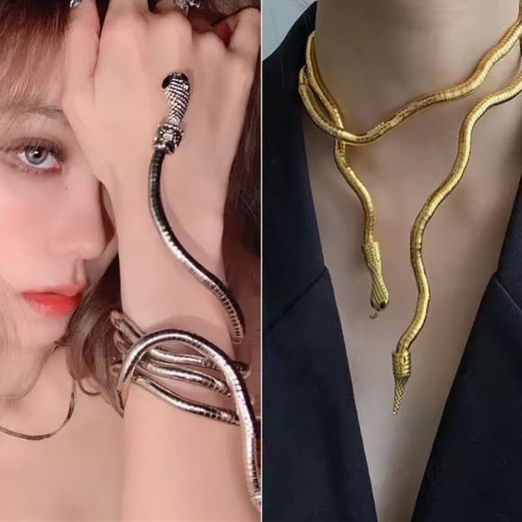 Serpenti Gold Snack Necklace-Bracelet-Multifunctional - Picture 8 of 12